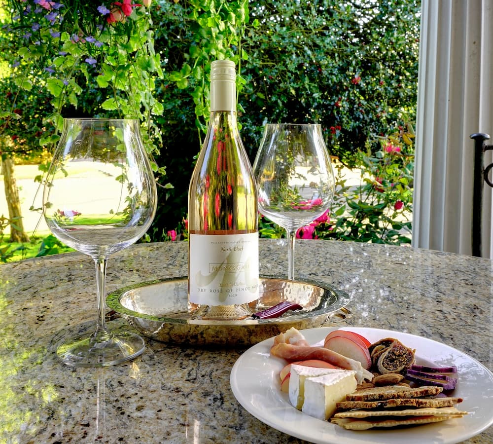 After enjoying outdoor tastings at the best wineries in Oregon, retreat to our McMinnville Bed and Breakfast for a delicious glass of wine and snack on our beautiful porch or patio.